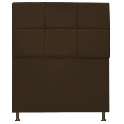 Cabeceira Estofada Damares 90cm Solteiro Botonê Suede Marrom