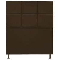 Cabeceira Estofada Damares 90cm Solteiro Botonê Suede Marrom - 5