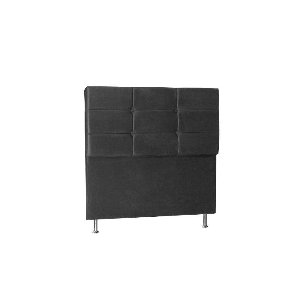 Cabeceira Tóquio 1,95 Cm Cama Box King Suede Cinza - 1