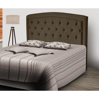Cabeceira Quarto Estofado Queen 160 Cm Pavia Marrom Escuro
