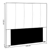 Cabeceira King Size 1,95m Erza Veludo Marrom Gran Belo - 5