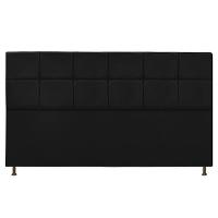 Cabeceira Estofada Damares 195 Cm King Size com Botonê Preto - 2
