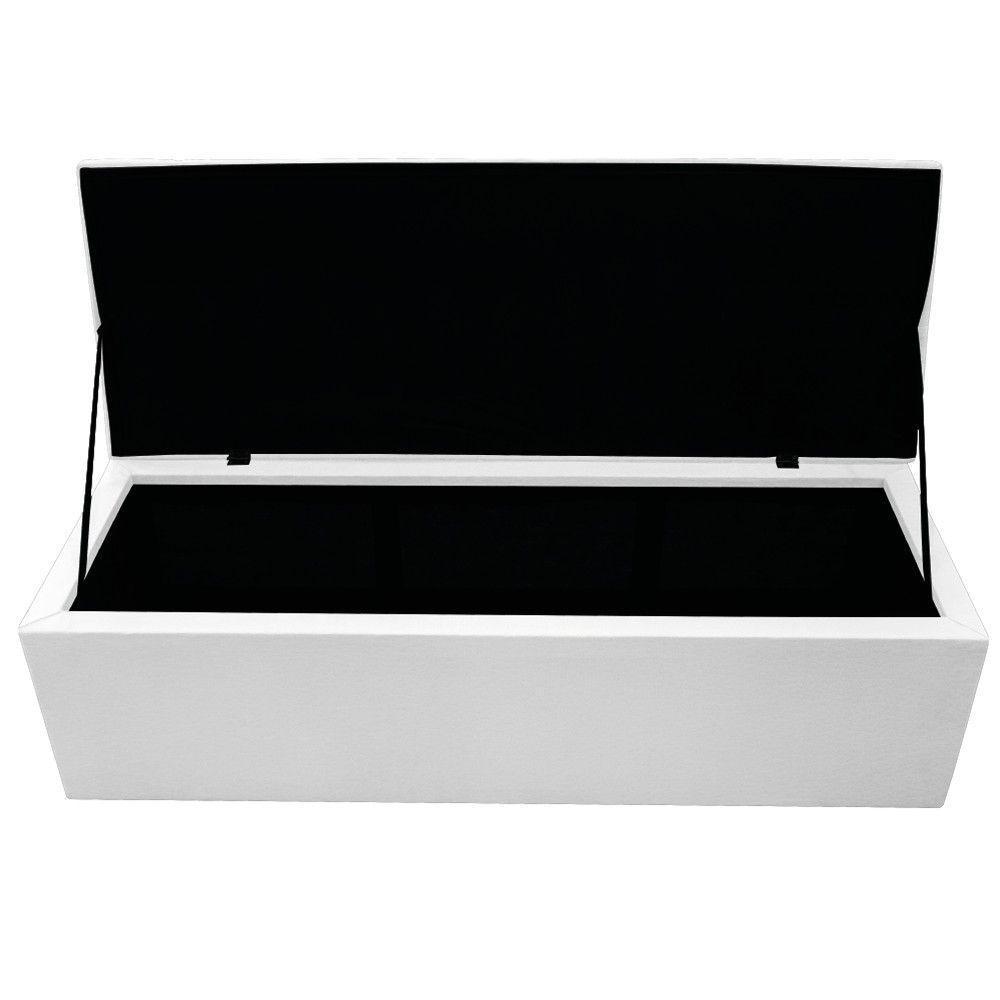 Kit Cabeceira e Calçadeira 195cm King Size Branco - 7