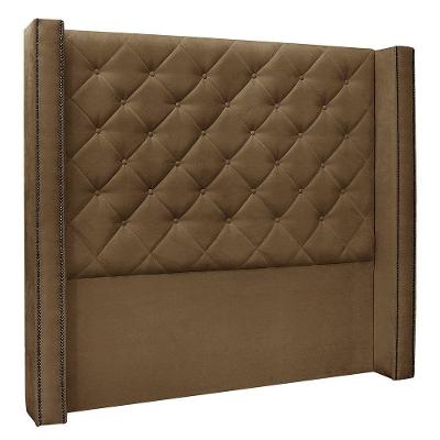 Cabeceira Solteiro 0,90m Vicenza Suede Caramelo
