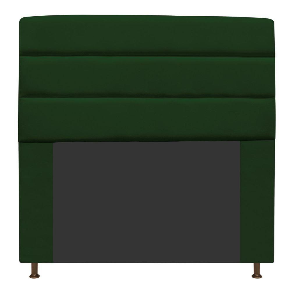 Cabeceira Estofada Turim 160cm Queen Size Suede Verde - 1