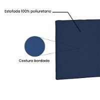 Cabeceira Painel Casal 1,40m Ravenna Suede Azul Marinho - 3