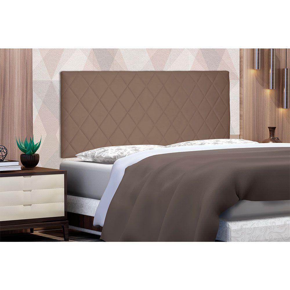 Cabeceira Painel Queen 1,60m Esmeralda Suede Caramelo - 4