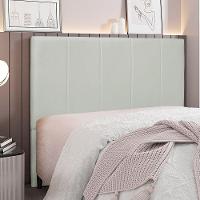 Cabeceira King Size 1,95m Erza Veludo Prata Gran Belo