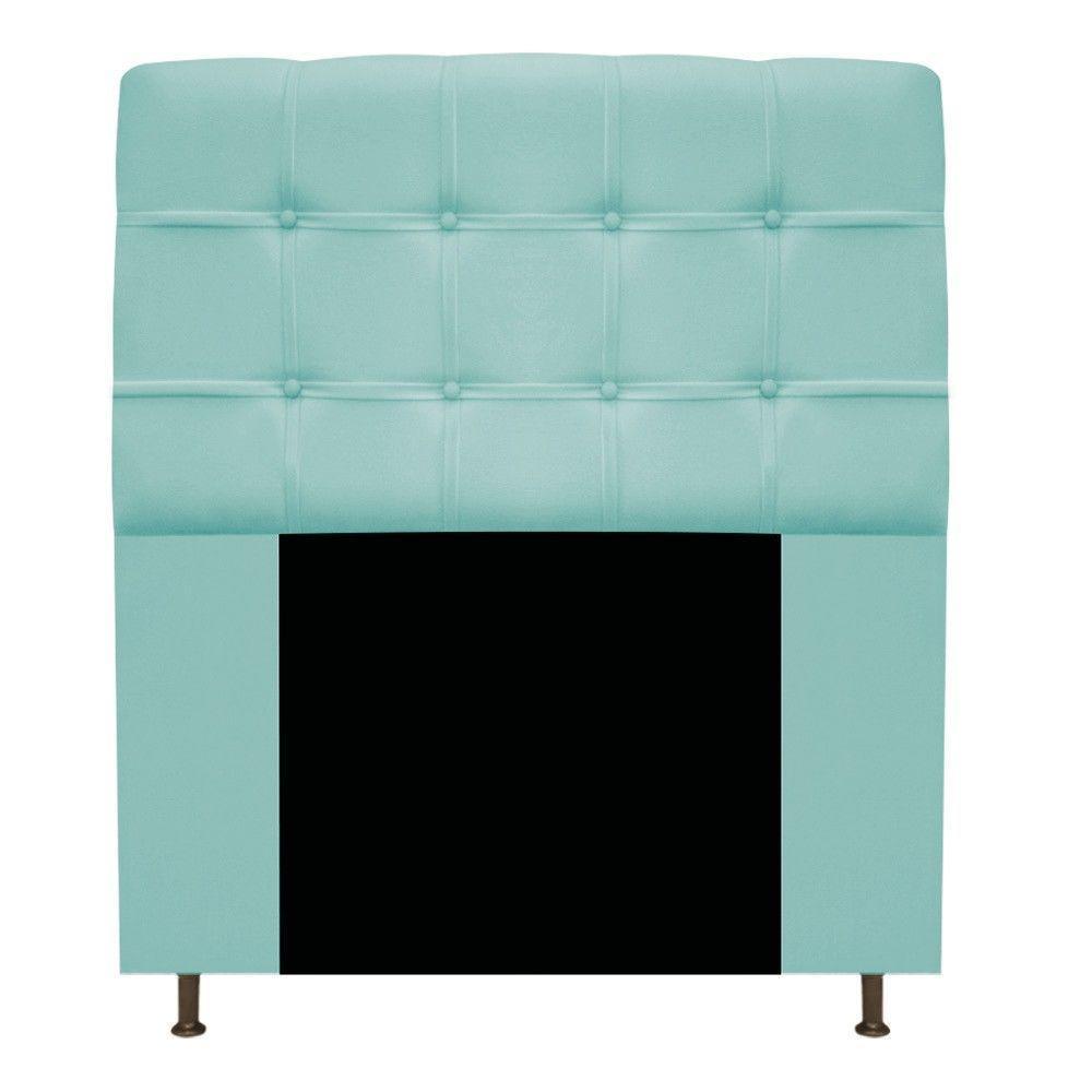 Cabeceira Estofada Mel 90 Cm Solteiro Suede Azul Tiffany - 1
