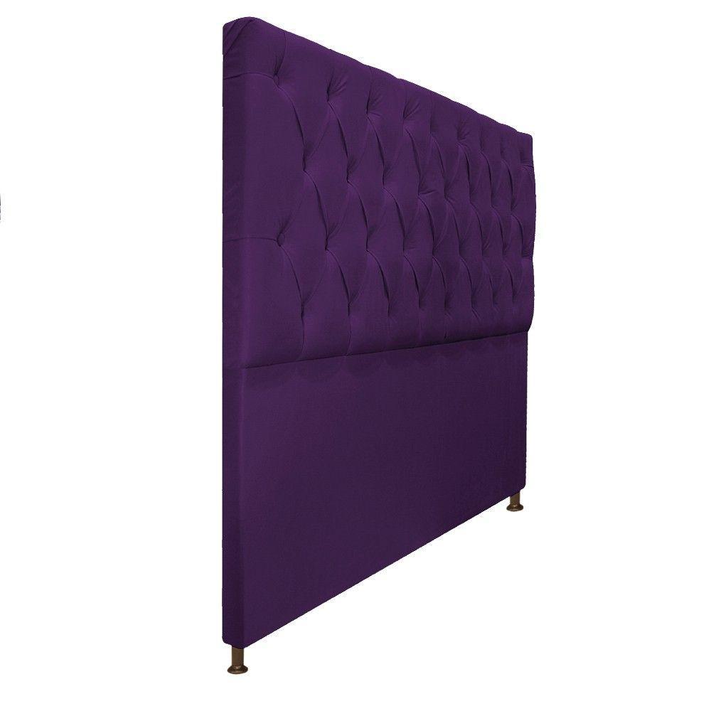 Cabeceira Sofia 195cm King Size Suede Roxo - 3