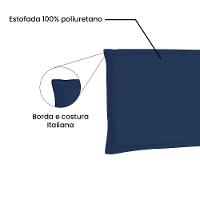 Cabeceira Painel Solteiro 0,90m Veneza Suede Azul Marinho - 3