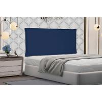 Cabeceira Painel Solteiro 0,90m Veneza Suede Azul Marinho