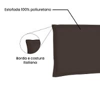 Cabeceira Painel Queen 1,60m Veneza Suede Marrom Café - 3