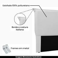 Cabeceira King Size 1,95m Trento Pu Branco - Gran Belo