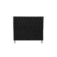 Cabeceira Paris 1,95 Cm Cama Box King Size Suede Preto - 1