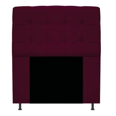 Cabeceira Estofada Mel 90 Cm Solteiro Suede Bordô