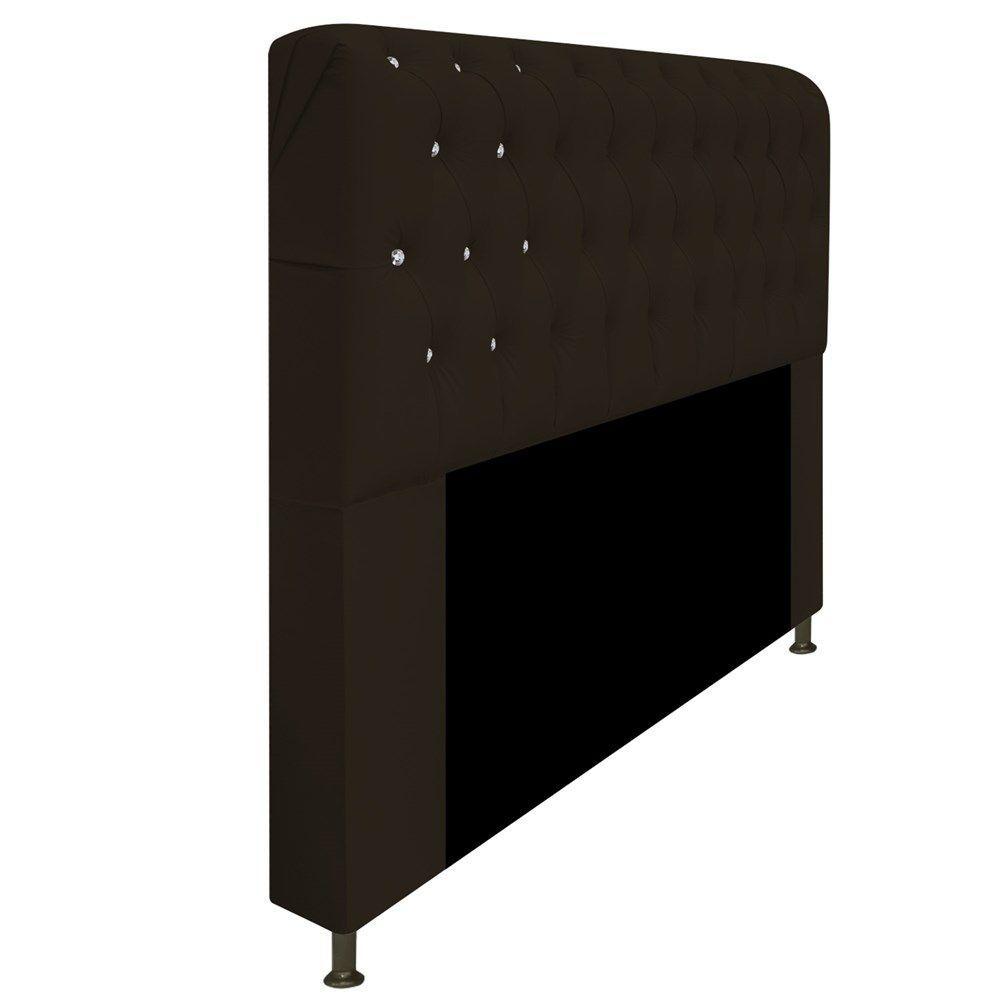 Cabeceira Estofada Lady Com Strass 160cm Queen Size Corano - 3
