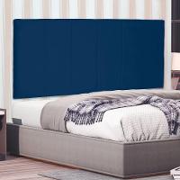Cabeceira Painel Solteiro 0,90m Ravenna Suede Azul Marinho - 7