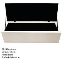 Kit Cabeceira e Calçadeira 195cm King Size Bege - 10