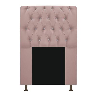 Cabeceira Estofada Lady Com Strass 90cm Queen Size Suede