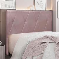 Cabeceira Decorativa Casal 1,40m Yves Veludo Lilás - 2