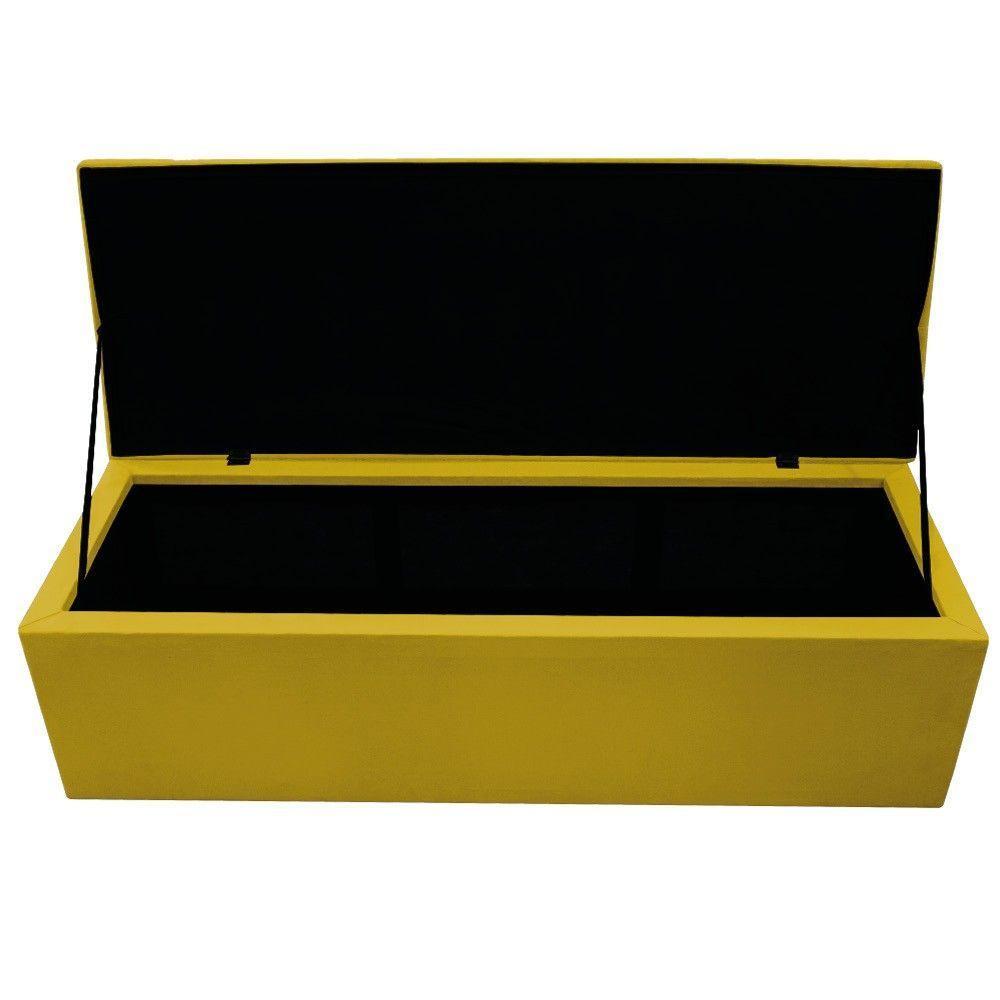 Kit Cabeceira e Calçadeira 195cm King Size Amarelo Adj Decor - 3