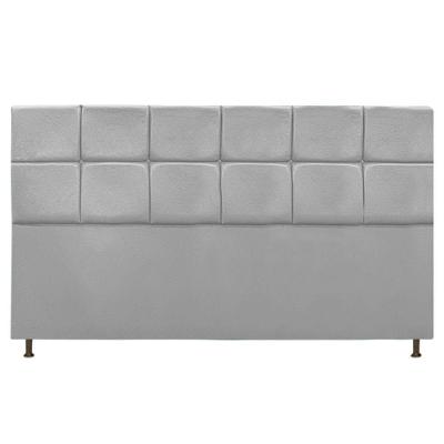 Cabeceira Estofada Damares 195 Cm King Size com Botonê Cinza