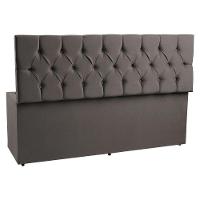 Calçadeira Recamier Baú Queen 1,60m Suede Cinza