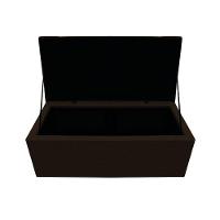 Kit Cabeceira E Calçadeira 90 Cm Solteiro Marrom