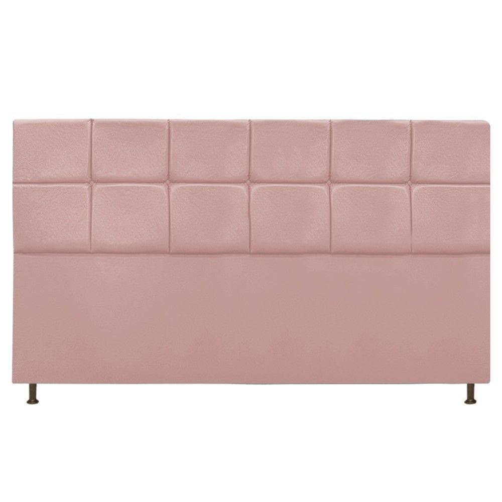 Cabeceira Estofada Damares 195 Cm King Size com Botonê Rosê - 1