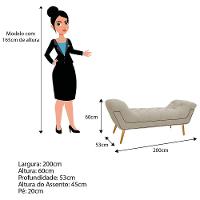 Kit Cabeceira E Calçadeira Veneza 195 Cm King Size Suede - 8