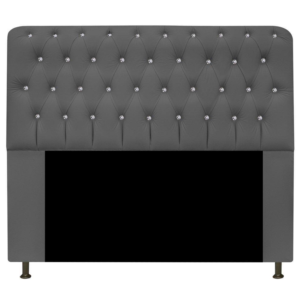 Cabeceira Estofada Lady Com Strass 140cm Queen Size Corano - 1