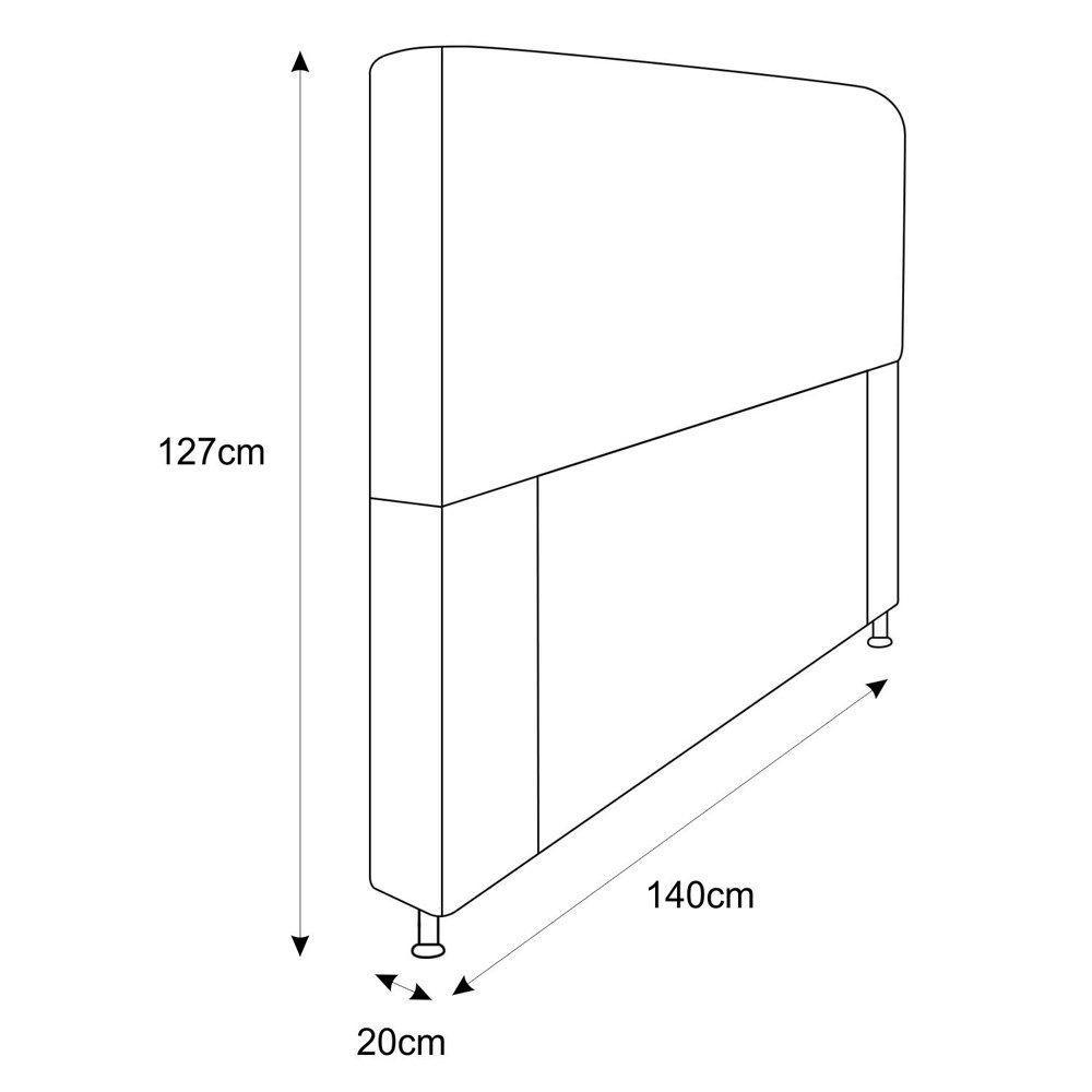 Cabeceira Estofada Lady Com Strass 140cm Queen Size Corano - 2