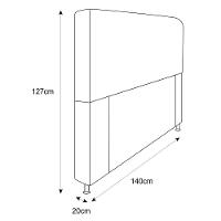 Cabeceira Estofada Lady Com Strass 140cm Queen Size Corano - 2
