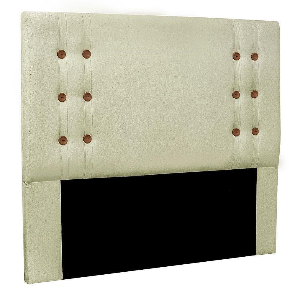 Cabeceira King 1,95m Genova Linho Rústico Natural - 1