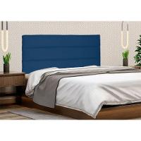 Cabeceira Painel Solteiro 0,90m La Italiana Suede Azul Marinho