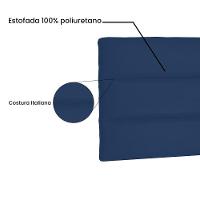 Cabeceira Painel Queen 1,60m La Italiana Suede Azul Marinho. - 3