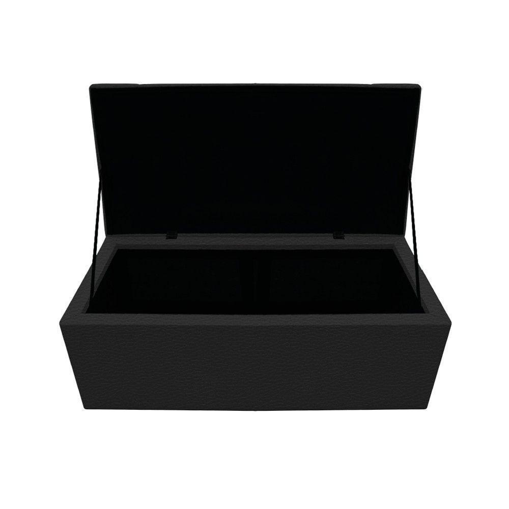 Kit Cabeceira e Calçadeira 90 Cm Solteiro Preto - 3