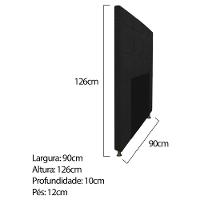 Kit Cabeceira e Calçadeira 90 Cm Solteiro Preto - 10