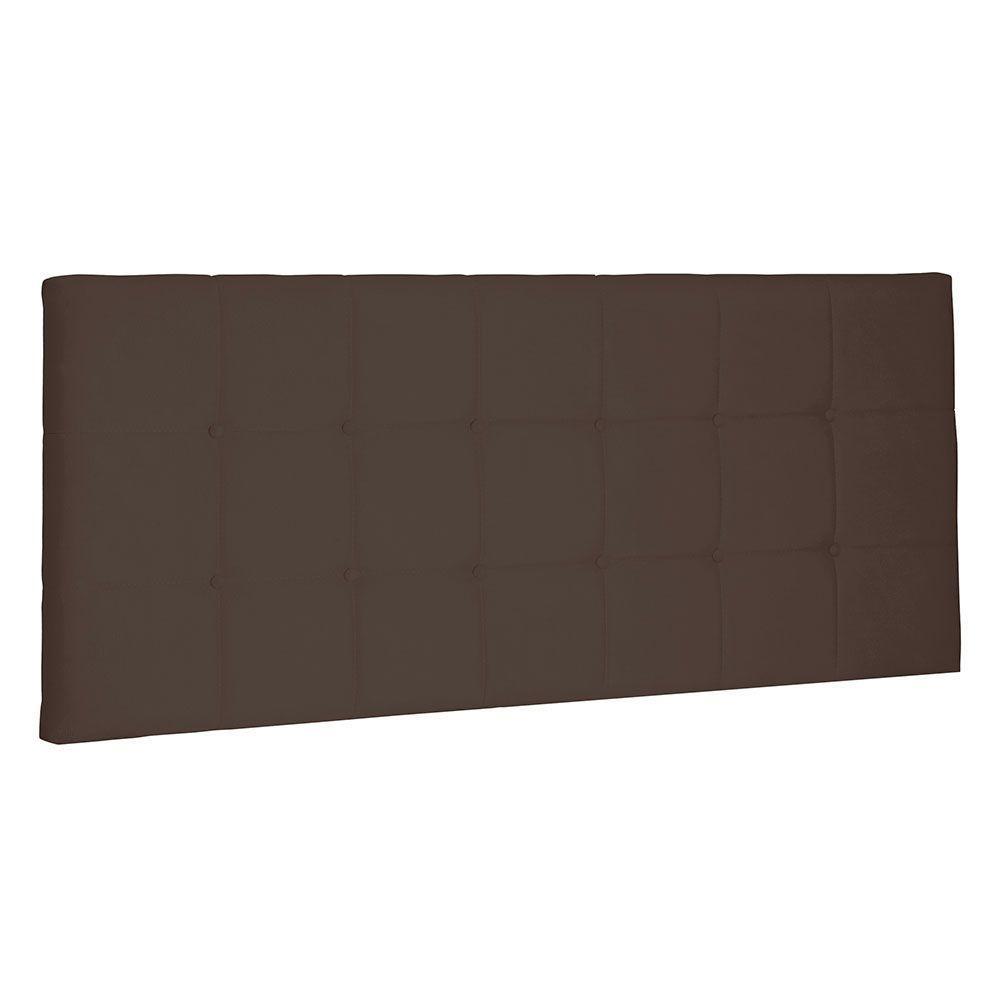 Cabeceira Painel Queen 1,60m Verona Suede Marrom Café - 1
