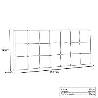 Cabeceira Painel Queen 1,60m Verona Suede Marrom Café - 2