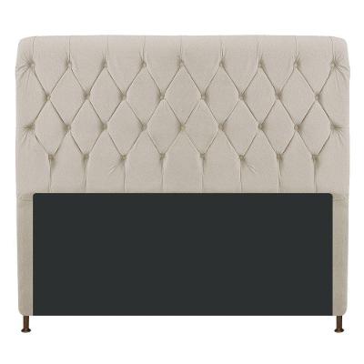 Cabeceira Estofada Cristal 160cm Queen Size Bege