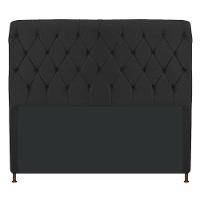 Cabeceira Estofada Cristal 195cm King Size Preto - 1