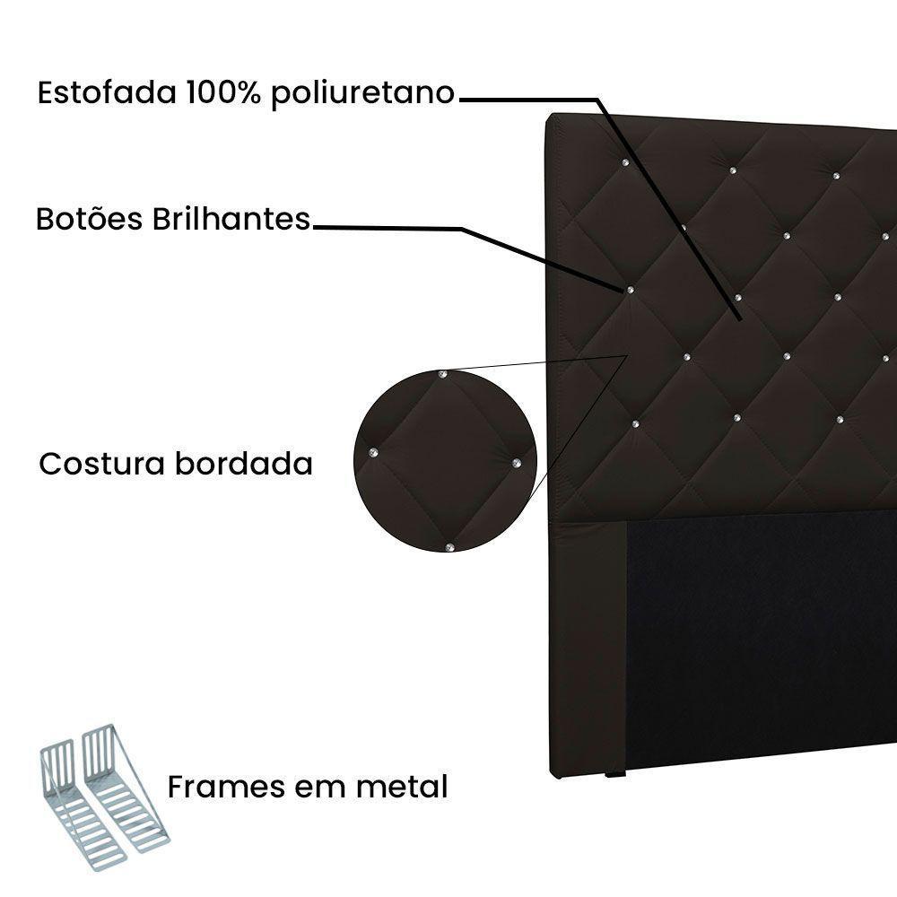 Cabeceira Solteiro 0,90m Tânia Corano Marrom - 2