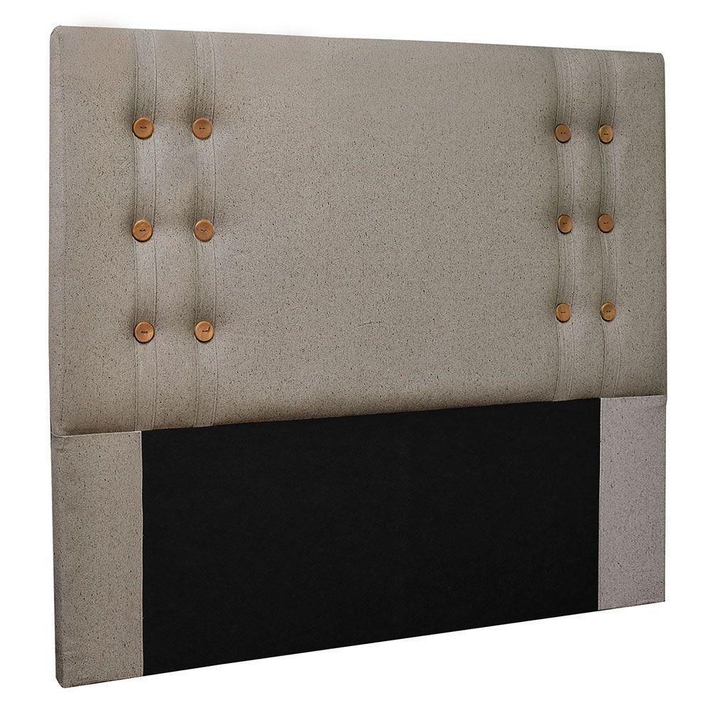 Cabeceira Queen 1,60m Genova Linho Rústico Areia - 1