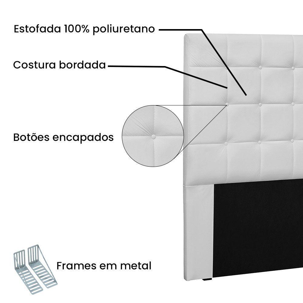 Cabeceira Solteiro 0,90m Verona Corano Branco - 2
