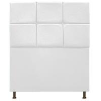 Cabeceira Estofada Damares 90cm Solteiro Botonê Suede Branco - 1