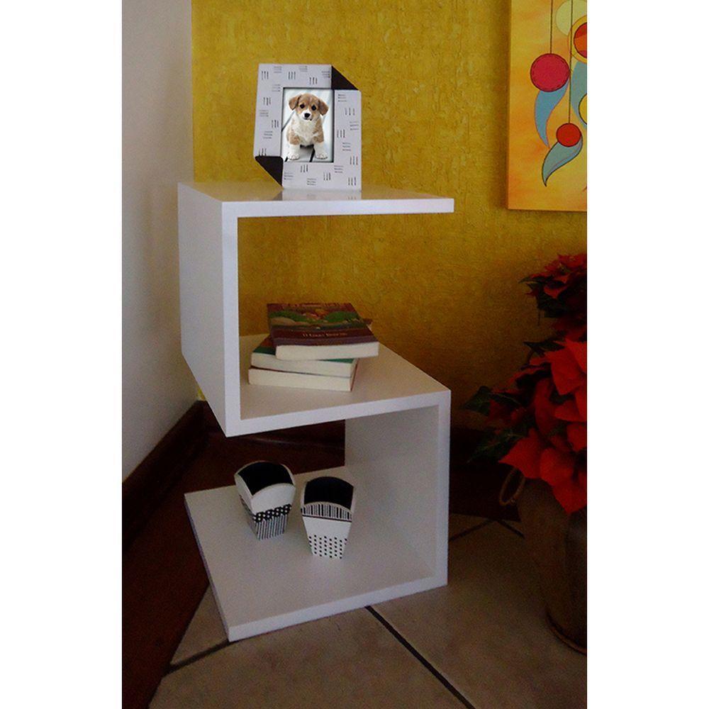 Mesa S Lateral de Apoio ou Mesa de Cabeceira Branco Laca - 1