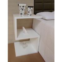 Mesa S Lateral de Apoio ou Mesa de Cabeceira Branco Laca - 2