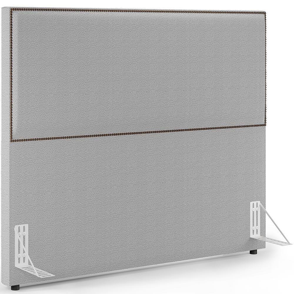 Cabeceira Box Casal Com Tachas 140cm L02 Cinza - 1
